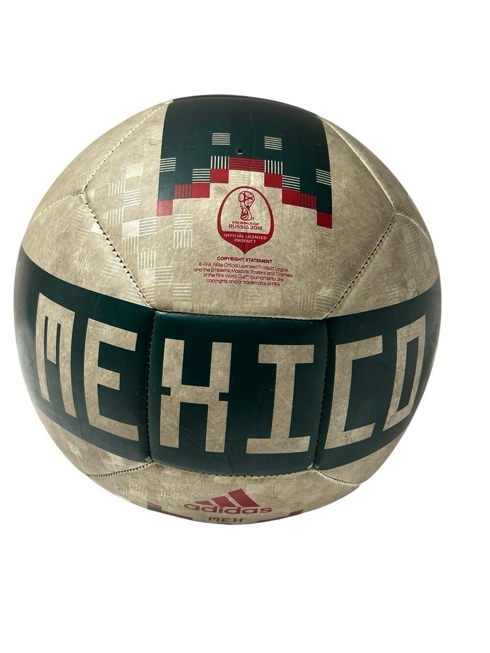 RARE Adidas MEXICO 2018 FIFA World Cup Russia Soccer Ball Size 5 Used